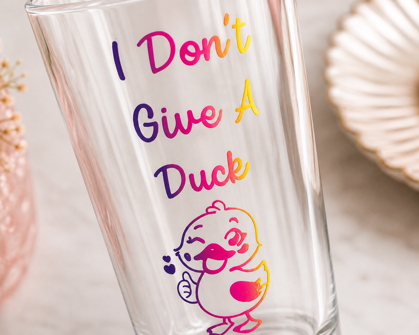 I Don’t Give A Duck Drinking Glass - Image 4